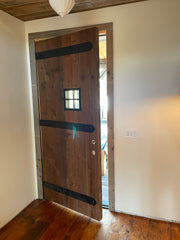 custom steel strap hinges prehung wood door
