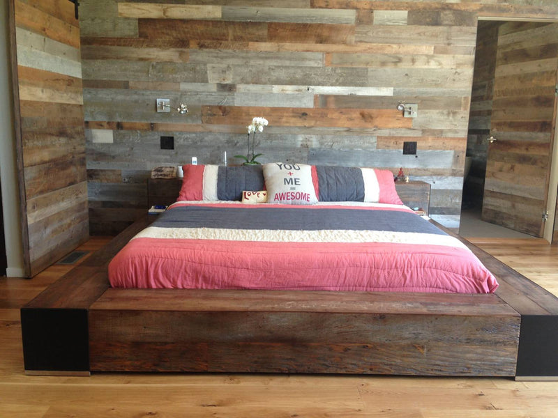Feature Wall Paneling- Original Antique Texture Reclaimed Wood Blend Paneling
