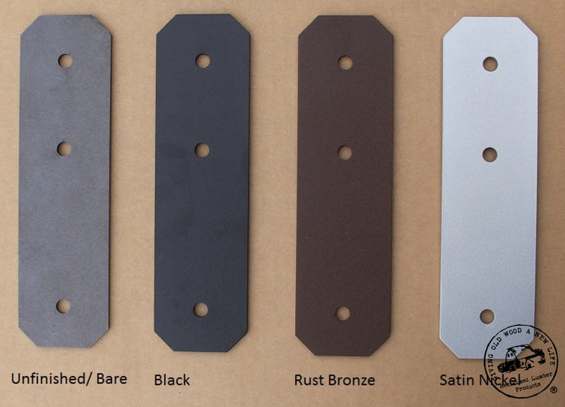 multiple powder coat color options for barn door hardware