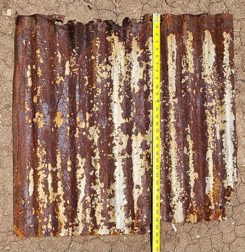 aged salvaged rustic rusty tin metal sheet