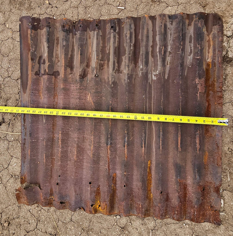 rusted roofing metal panel