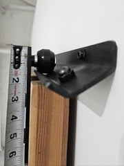 top view of mini V track sliding door hardware