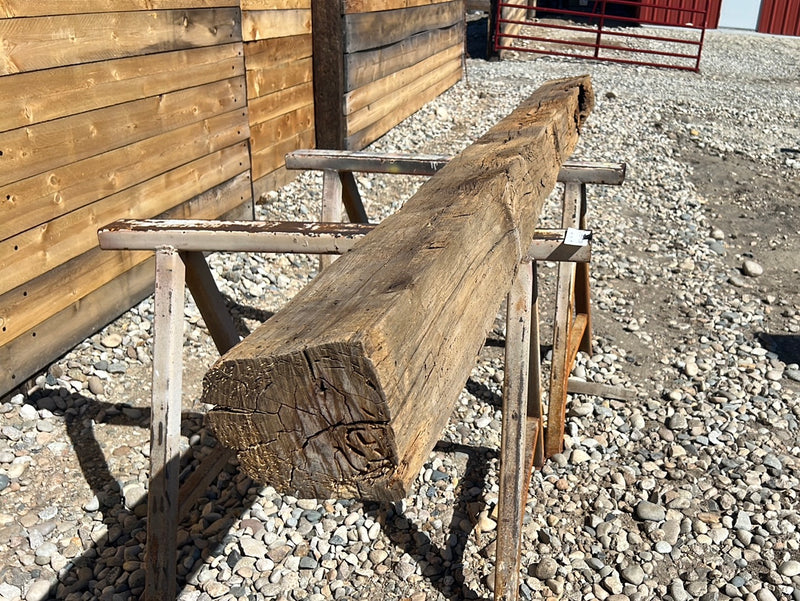 102.5 X 6.25 X 7.25" Hewn Timber #41414