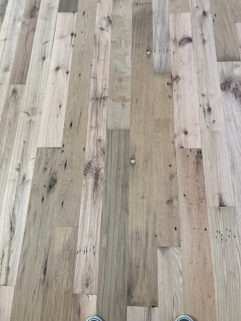 install unfinished reclaimed oak floor