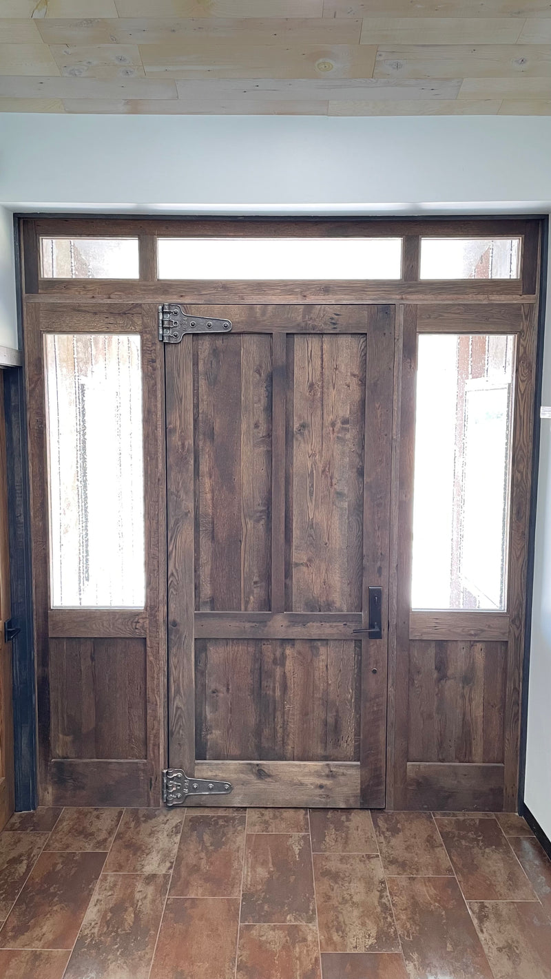 reclaimed oak door in rubio monocoat finish