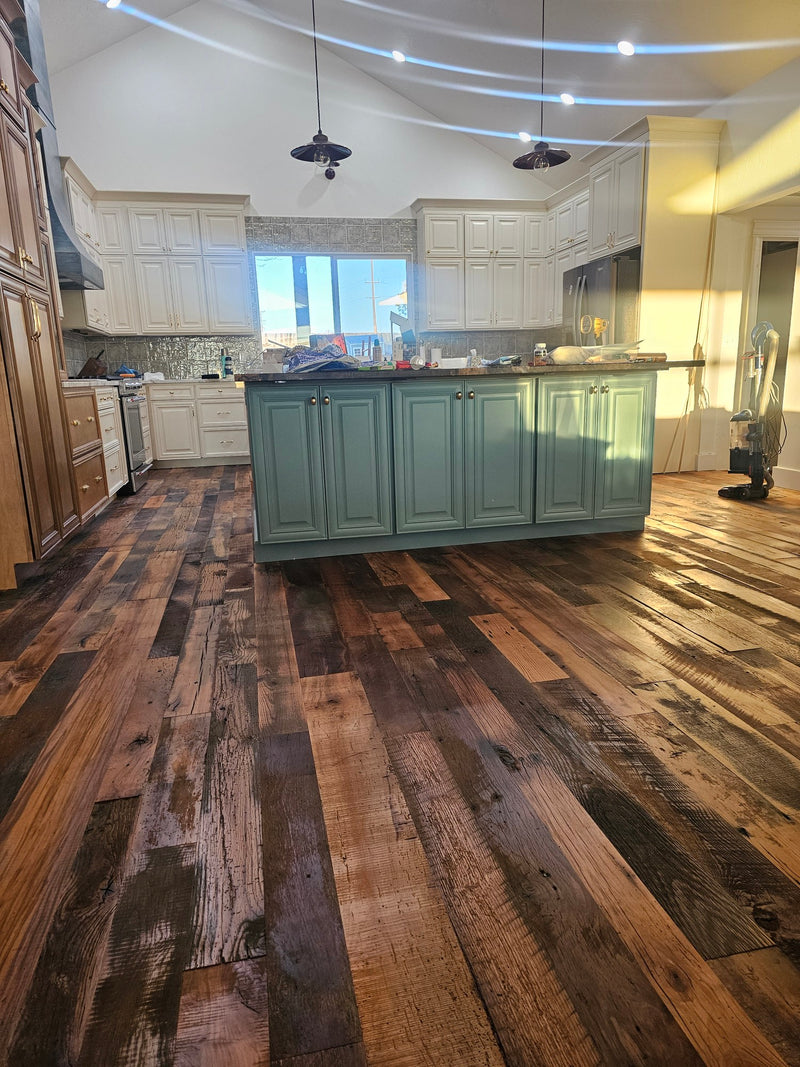 Mixed reclaimed Hardwoods solid wood flooring