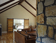 pair of reclaimed wood barn door slabs