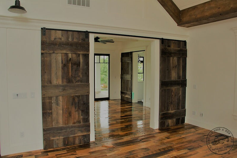 barn wood double barn doors