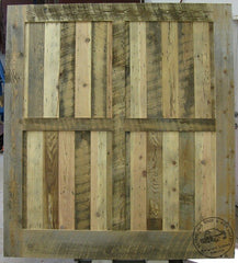 four panel reclaimed lumber oversized door slab