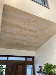 accent ceiling wall paneling with white wash