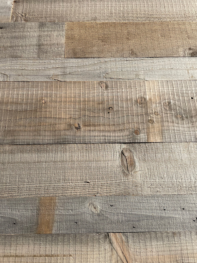 grey reclaimed wood plank shiplap