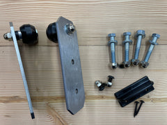 Complete rectangular hanger hardware kit to mount door on existing low profile mini V track-LPRAW2HGR