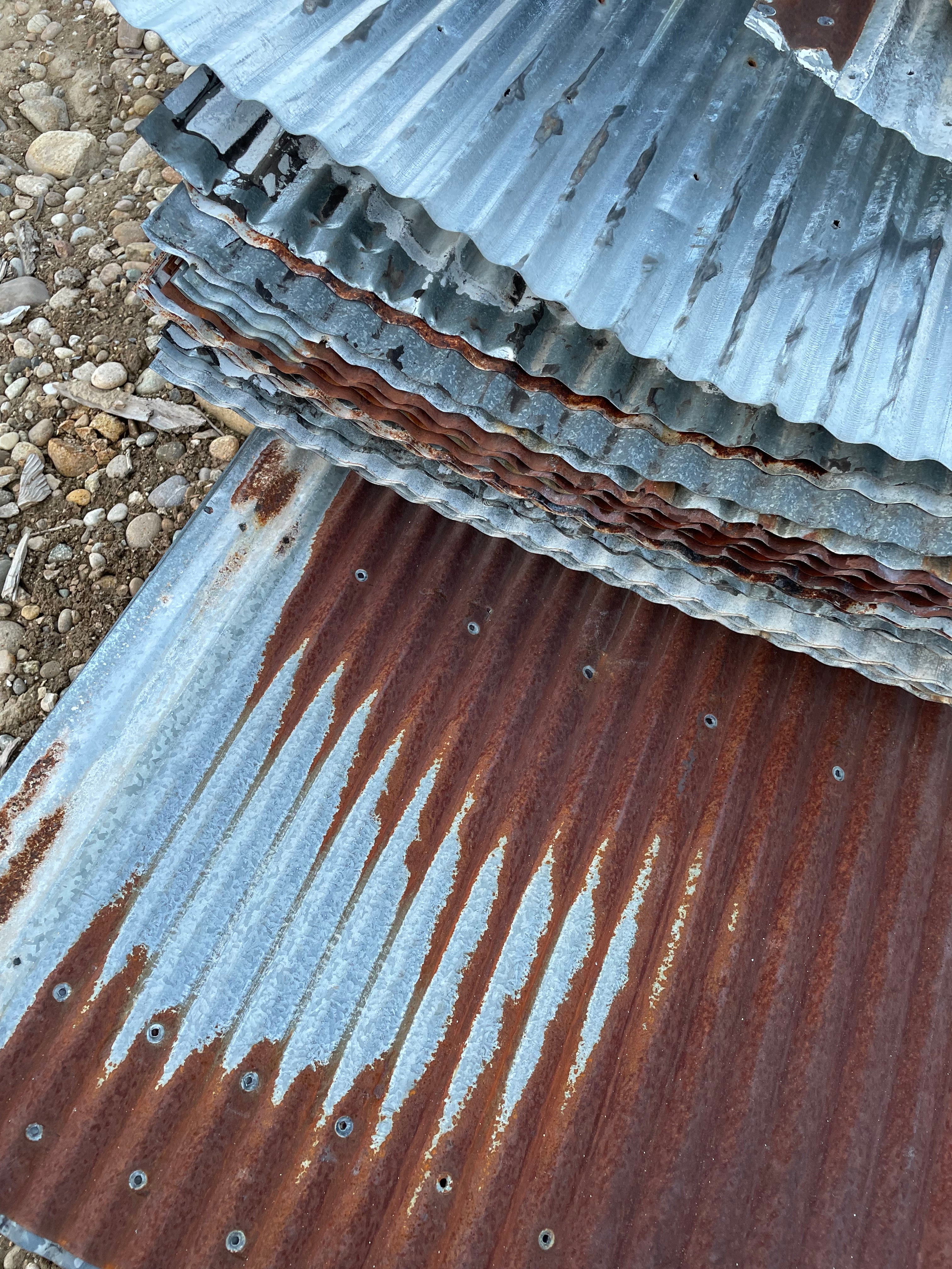 Mini corrugated narrow ripple pattern mixed rusty galvanized roofing metal