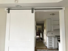 low ceilings with duct work and room for low clearance barn door track