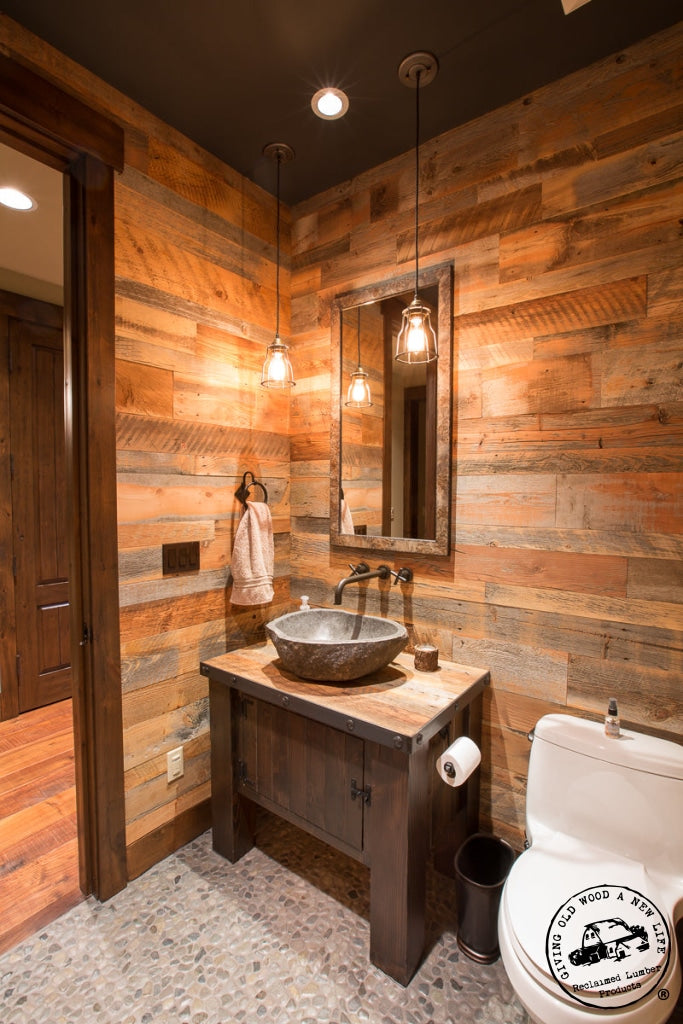 Accent Wall Paneling in bathroom