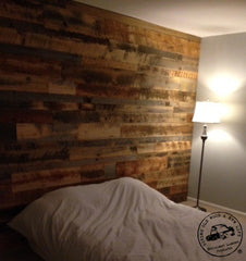 bed feature wall bedroom