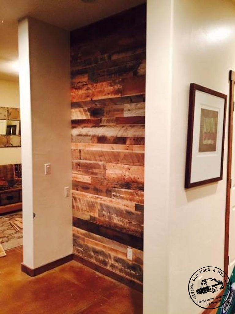 Accent Wall Paneling Barn Wood Blend
