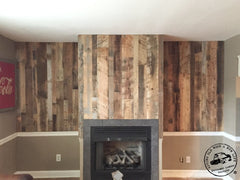 fireplace feature wall accent paneling