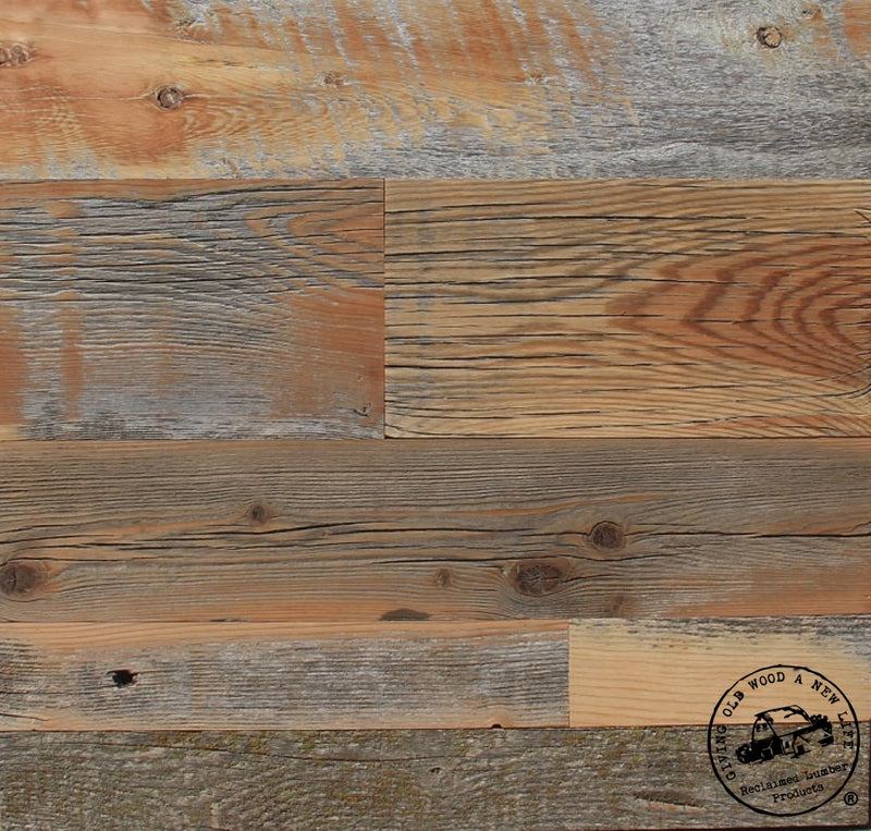Sample barn wood wall paneling