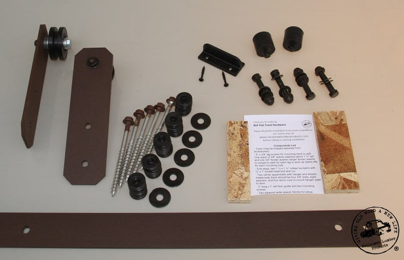 Barn Door Hardware sliding Track Rust Bronze kit
