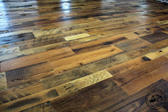 blend of different variety reclaimed wood floor
