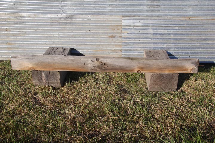 Weathered Red Reclaimed Wood Beam Mantel (A11)