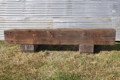DIY Reclaimed Wood Beam Mantel (C1)