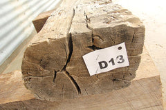 Hand Hewn Reclaimed Oak Log D13