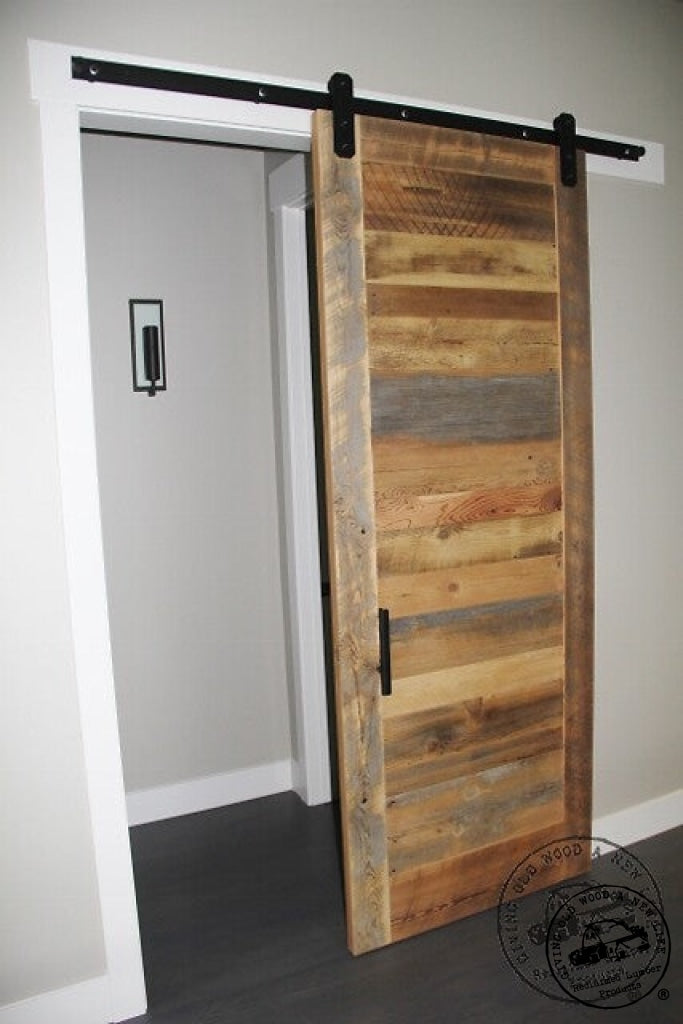 matte finish reclaimed plank door 